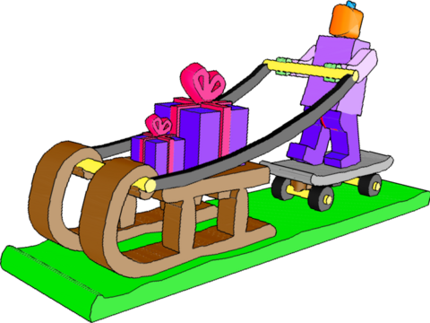 3D-Modelle mit Doodle3D Exemplarisches Modell erstellt mit Doodle3D, Figur mit Schubkarre