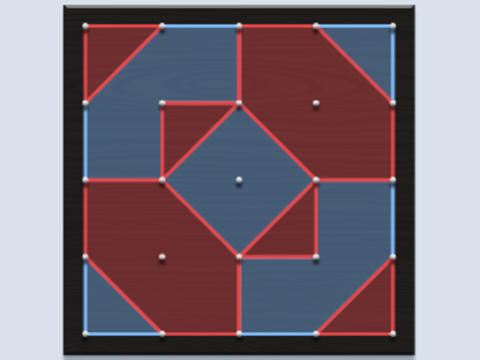 Beispiel eines zweifarbigen Musters (mit der App Geoboard erstellt) 