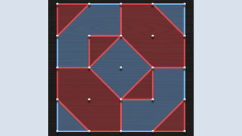 Beispiel eines zweifarbigen Musters (mit der App Geoboard erstellt) 