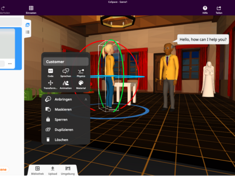Erstellung der Einkaufsszene Erstellung der Einkaufsszene in CoSpaces