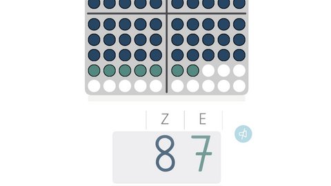 BIldschirmfoto der App Zahlenfeld