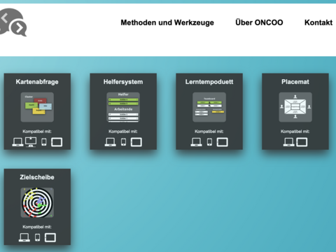 Screenshot der Webanwendung ONCOO Screenshot der Webanwendung ONCOO