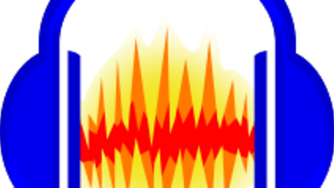 Werkzeug-Steckbrief "Audacity: Audios aufnehmen und bearbeiten" öffnen Logo der Software Audacity. Darauf ist ein paar Kopfhörer mit Ohrmuscheln und einem Bügel in dunkelblau zu sehen. Zwischen den beiden Ohrmuscheln ist in rot, orange und gelb eine gezackte Linie dargestellt.