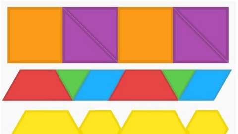 Drei verschiedene Muster abgebildet, die mit Pattern Shapes erstellt wurden