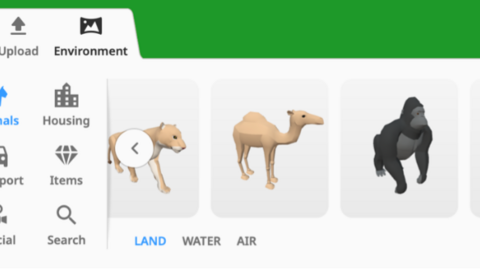 Lernumgebung "Creating a virtual zoo via CoSpaces" öffnen